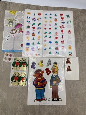 Vtg Lot 80’s Stickers, Sesame Street, Bears, Planning
